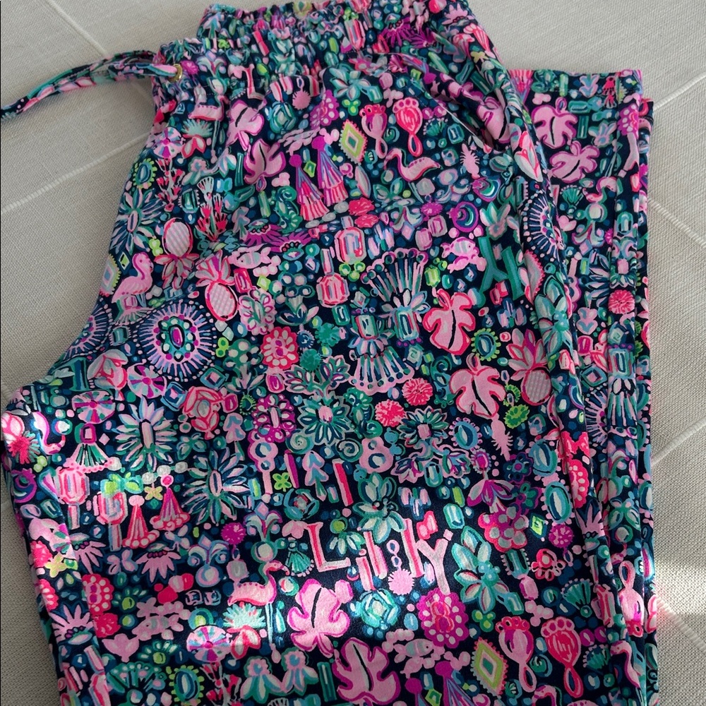 Lilly Pulitzer Floral Pull on Bottoms